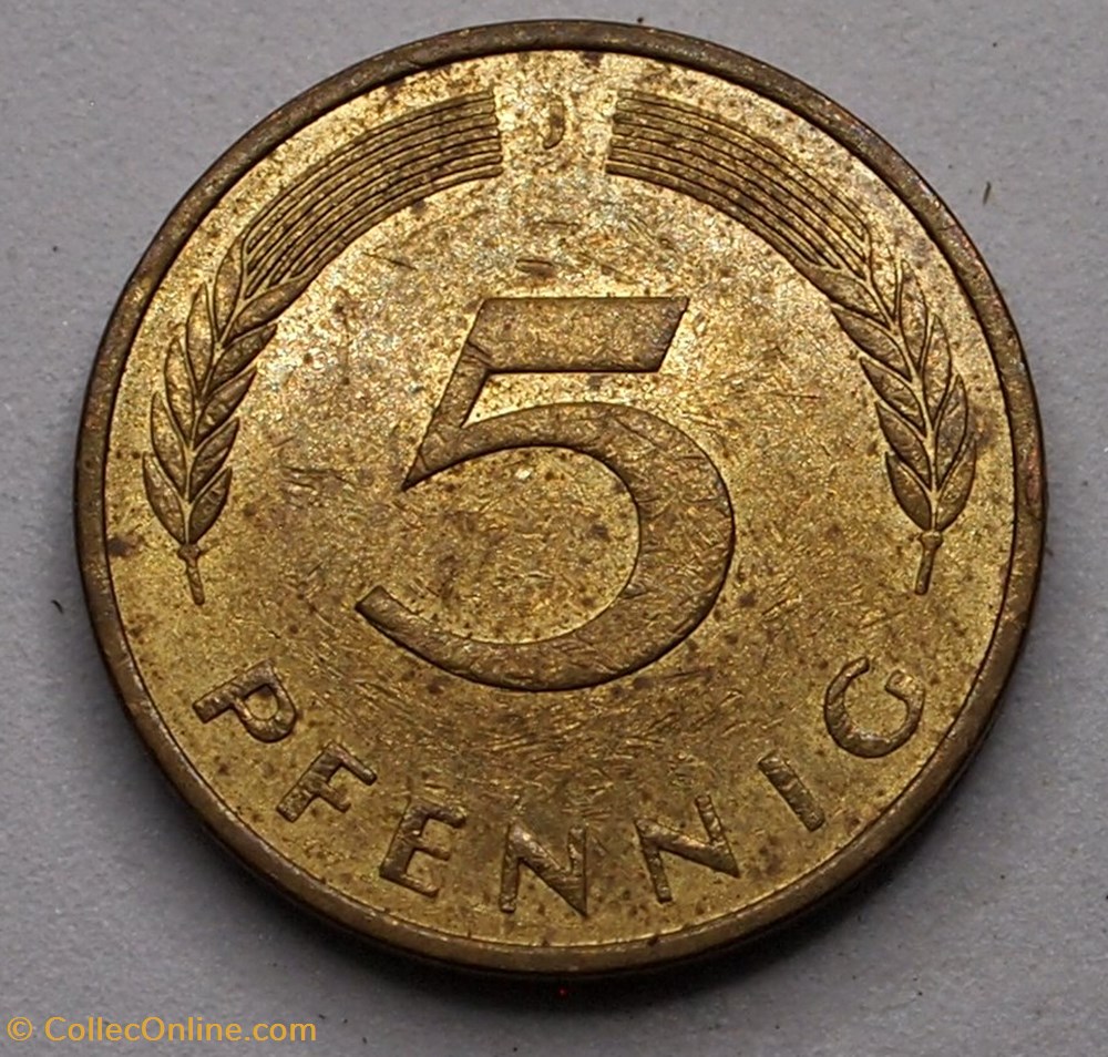 5 Pfennig - 1980 J monnaies monde allemagne 5 pfennig 1980 j