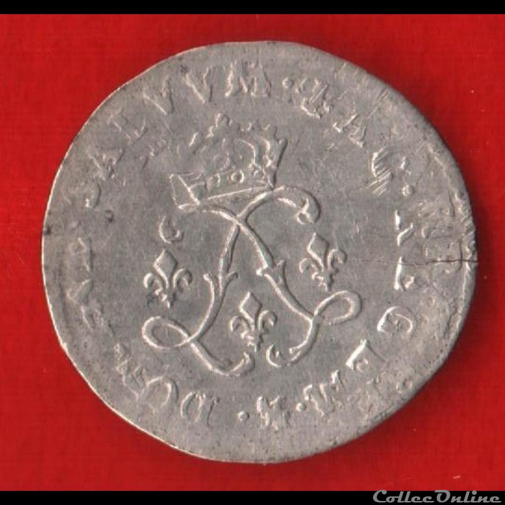 Quadruple sol aux 2L - 1692 - Amiens monnaies europe medievale france royales quadruple sol aux 2l 1692 amiens