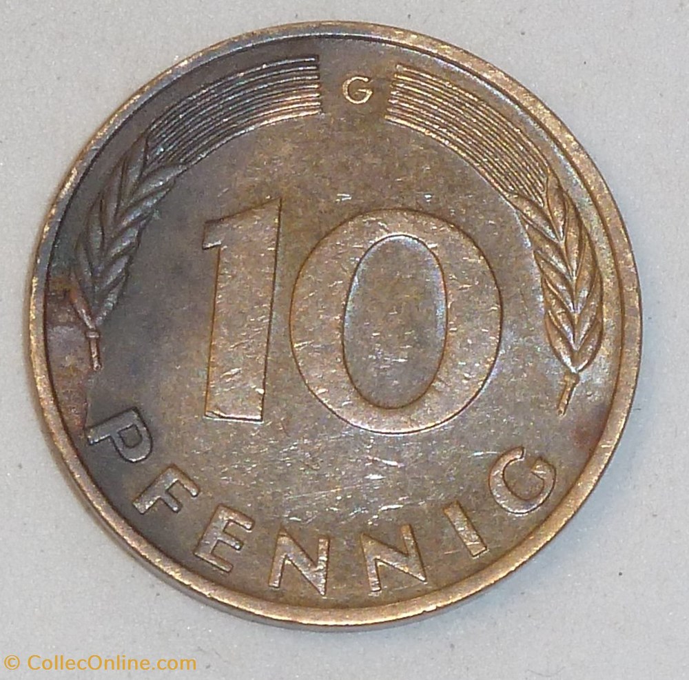 10 Pfennig - 1976 G monnaies monde allemagne 10 pfennig 1976 g