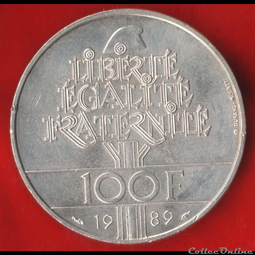 100 Francs - Droits de l'homme - 1989 monnaies monde france 100 francs droits de homme 1989