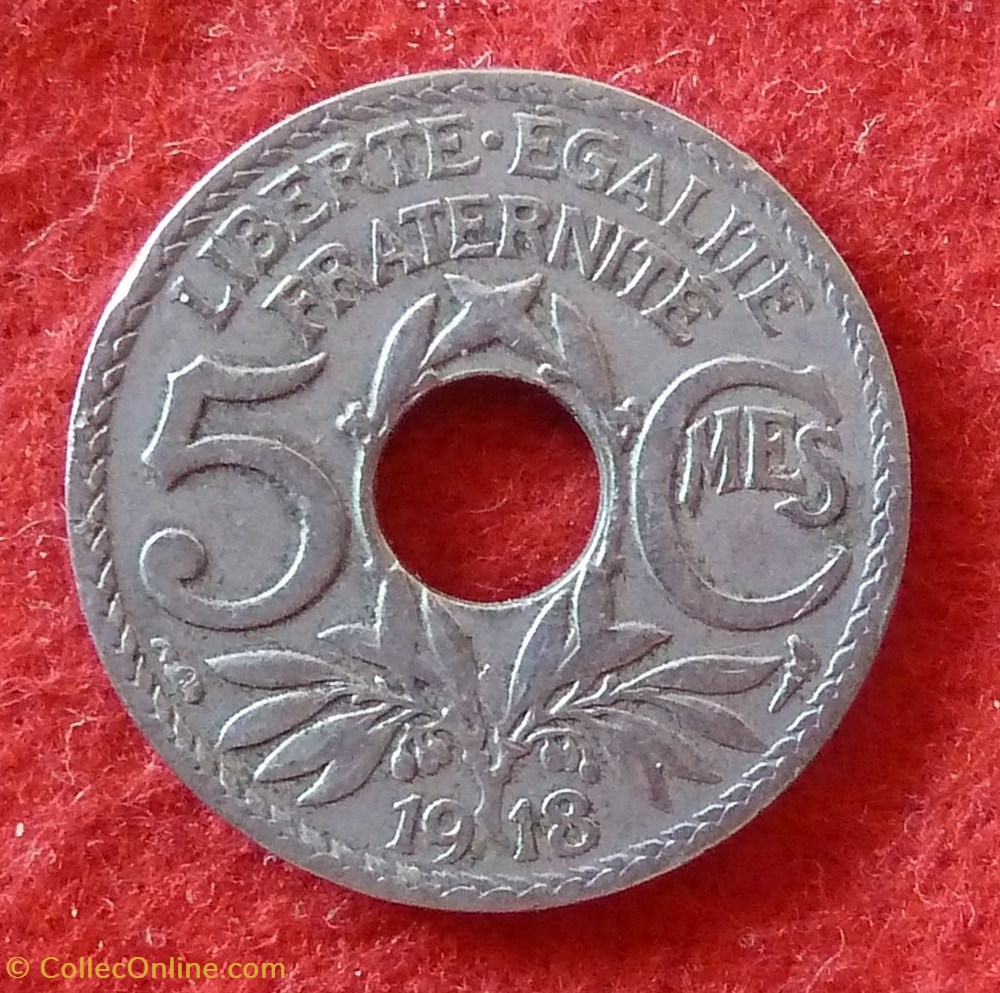Lindauer - 5 Centimes - 1918 monnaies monde france lindauer 5 centimes 1918