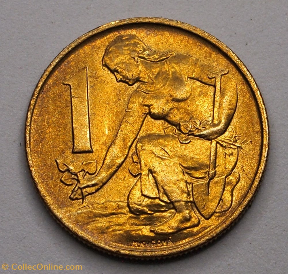 1 Koruna - 1986 monnaie monde tchecoslovaquie 1 koruna 1986
