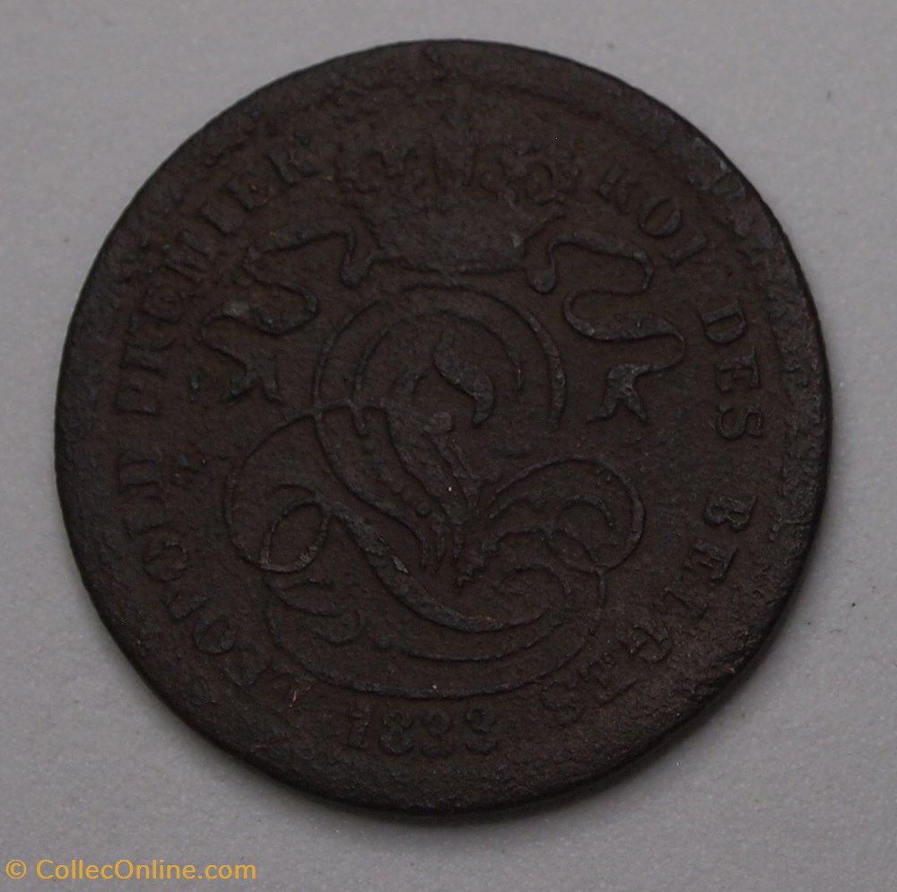 2 Centimes - 1833 monnaies monde belgique 2 centimes 1833