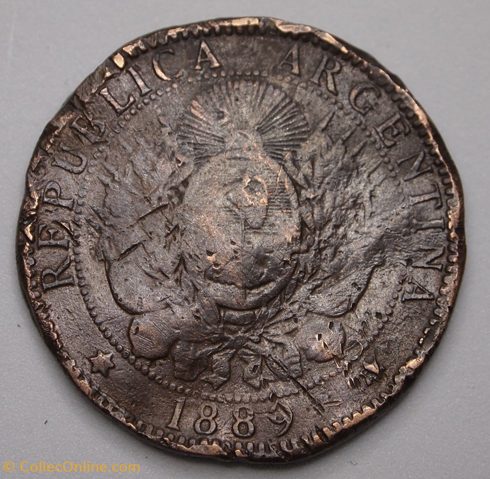 2 Centavos - 1889 monnaies monde argentine 2 centavos 1889