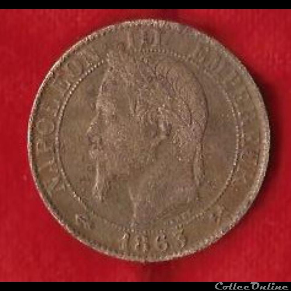 monnaies monde france 5 centimes 1863 bordeaux