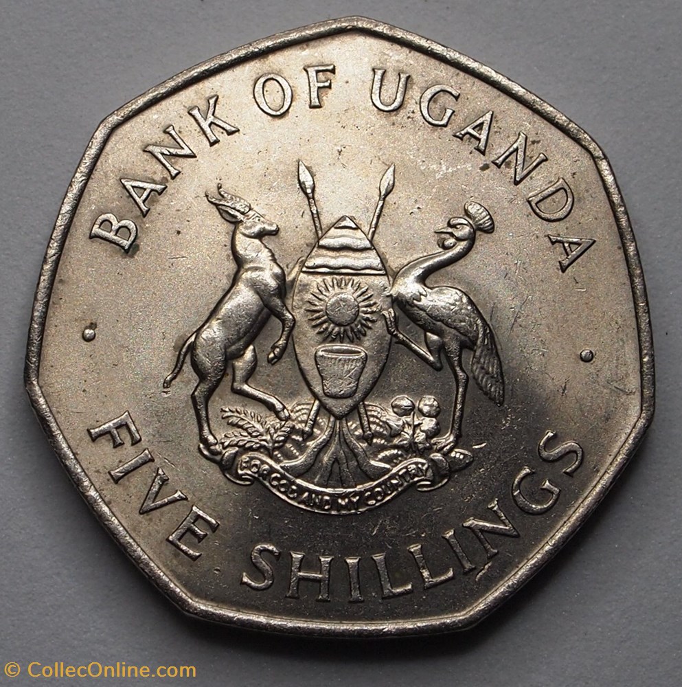 5 Shillings - 1972 monnaie monde ougandum 5 shillings 1972