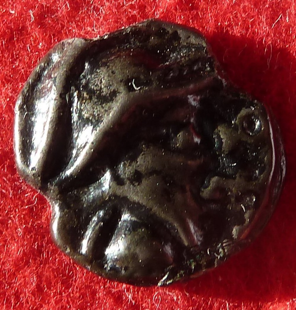 Sequanes - Potin TOC/TOC au lion monnaies antiques celtes sequanes potin toc toc au lion