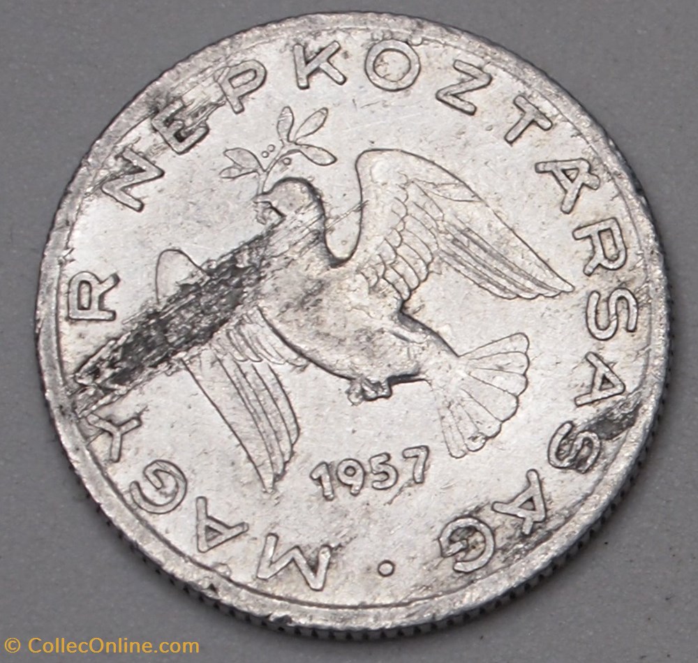 10 Filler - 1957 BP monnaies monde hongrie 10 filler 1957 bp