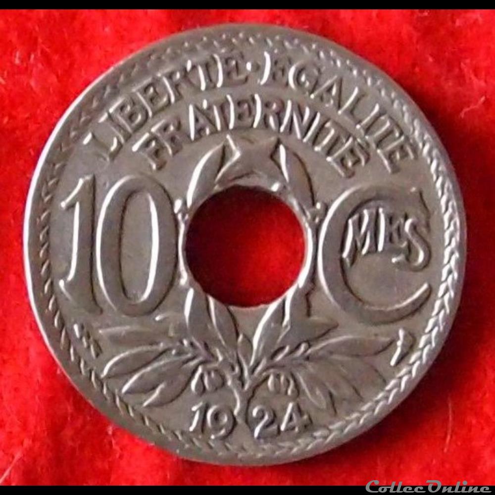 monnaies monde france lindauer 10 centimes 1924 eclair