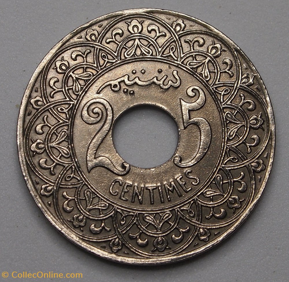 25 Centimes - 1921 monnaie monde maroc 25 centimes 1921