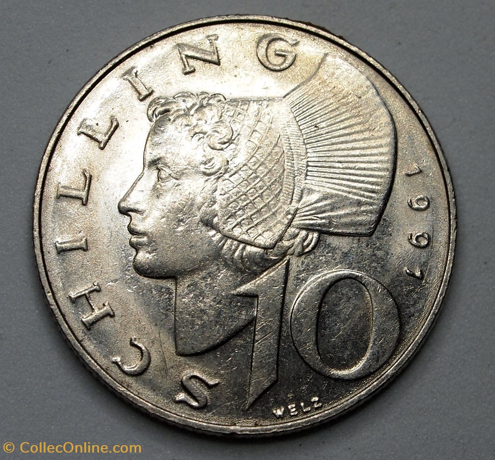 monnaie monde autriche 10 schilling 1991