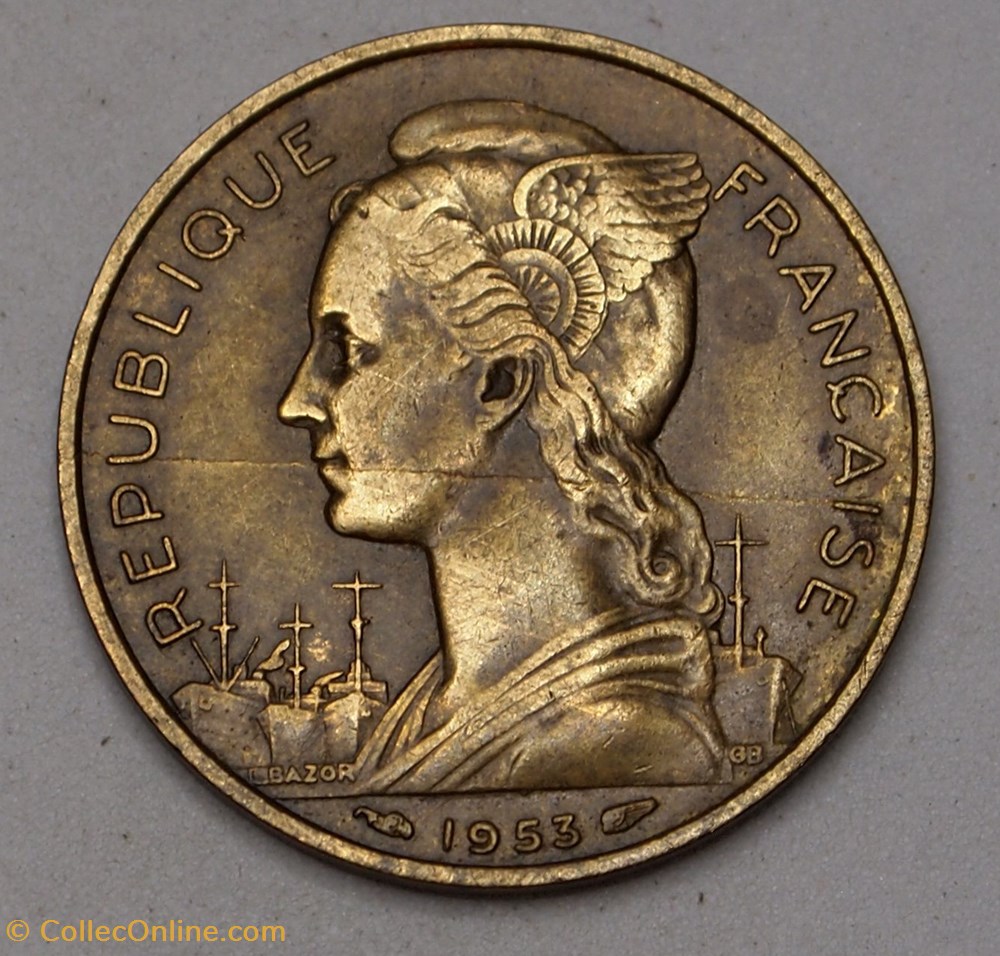 monnaies monde madagascar 20 francs 1953