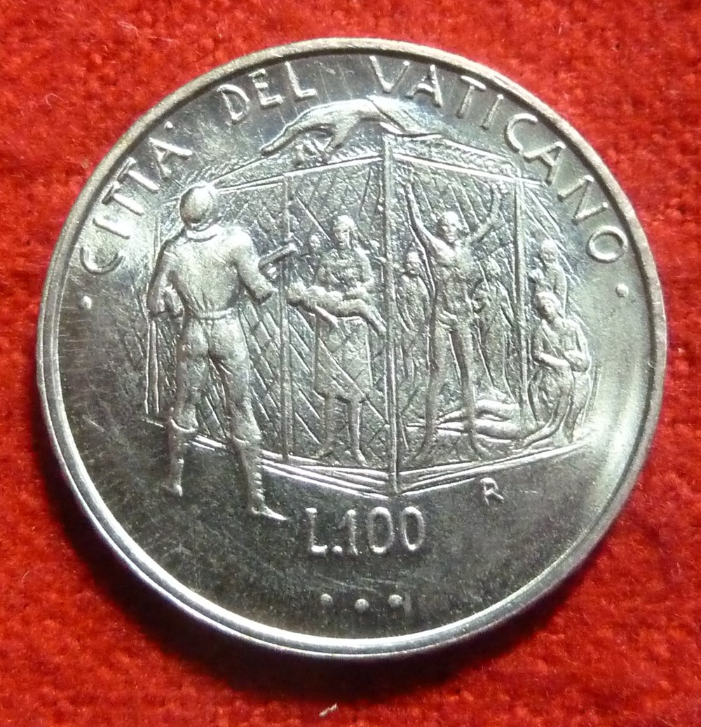 monnaies euros a vatican 100 lires 1995