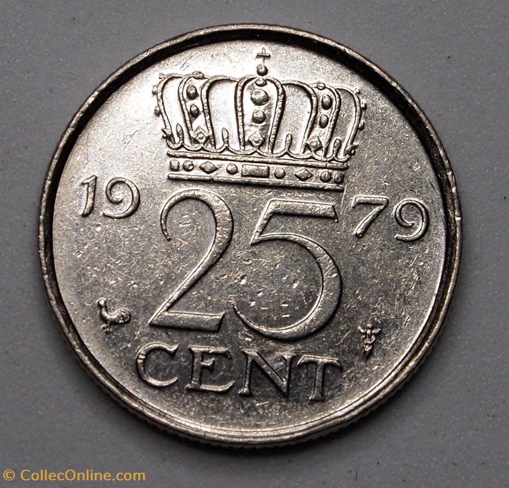 25 Cents - 1979 monnaies monde pays bas 25 cents 1979