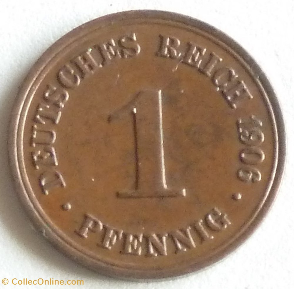 monnaies monde allemagne 1 pfennig 1906 d