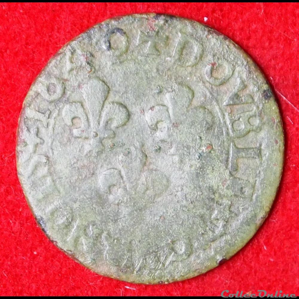 Double Tournois - 1640 - monnaies europe medievale a france royales double tournois 1640