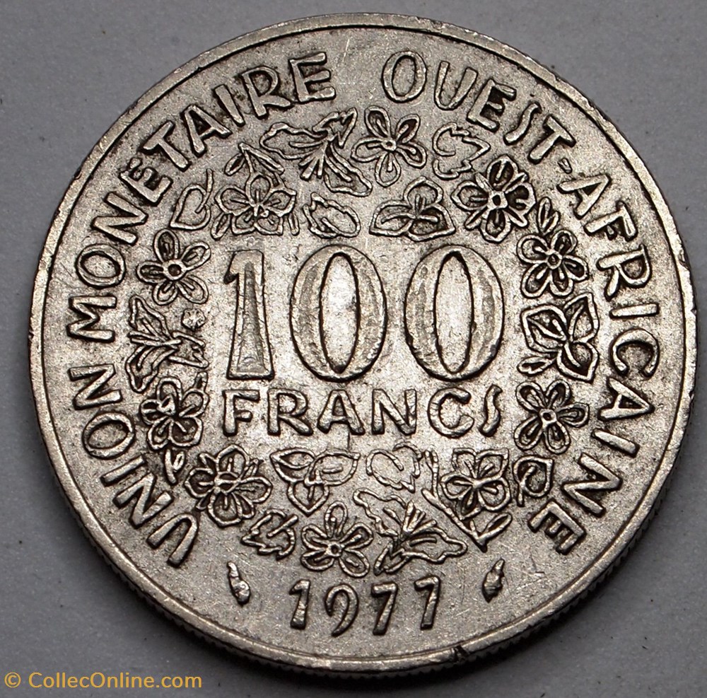 100 Francs - 1977 monnaies monde banque centrale etats de l afrique ouest 100 francs 1977