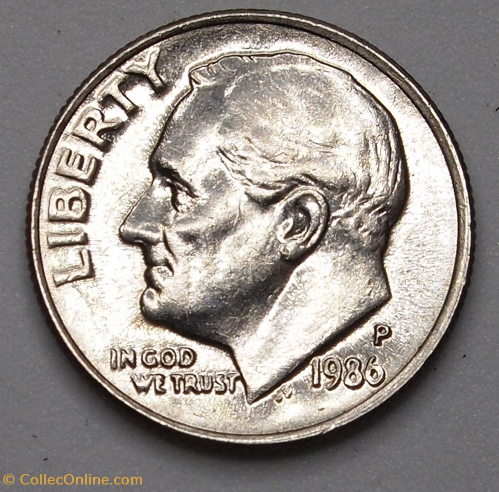 monnaie monde etat uni 1 dime 10 cents 1986 p
