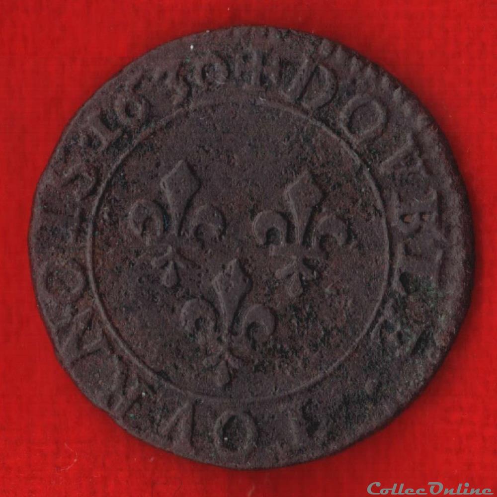 monnaies europe medievale france royales double tournois 1630 paris