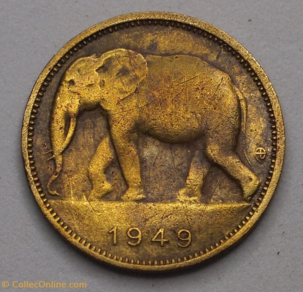 1 Franc - 1949 monnaies monde congo 1 franc 1949