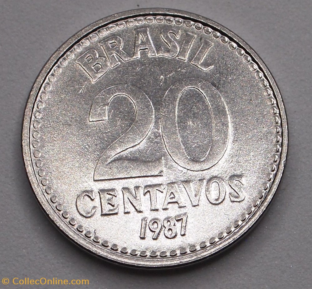 20 Centavos - 1987 monnaie monde bresil 20 centavos 1987