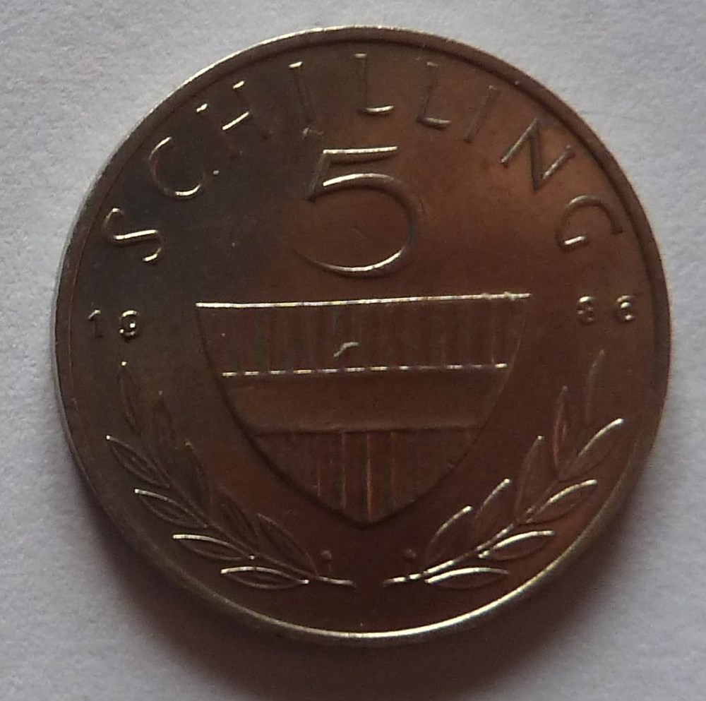 5 Schilling - 1986 monnaies monde autriche 5 schilling 1986