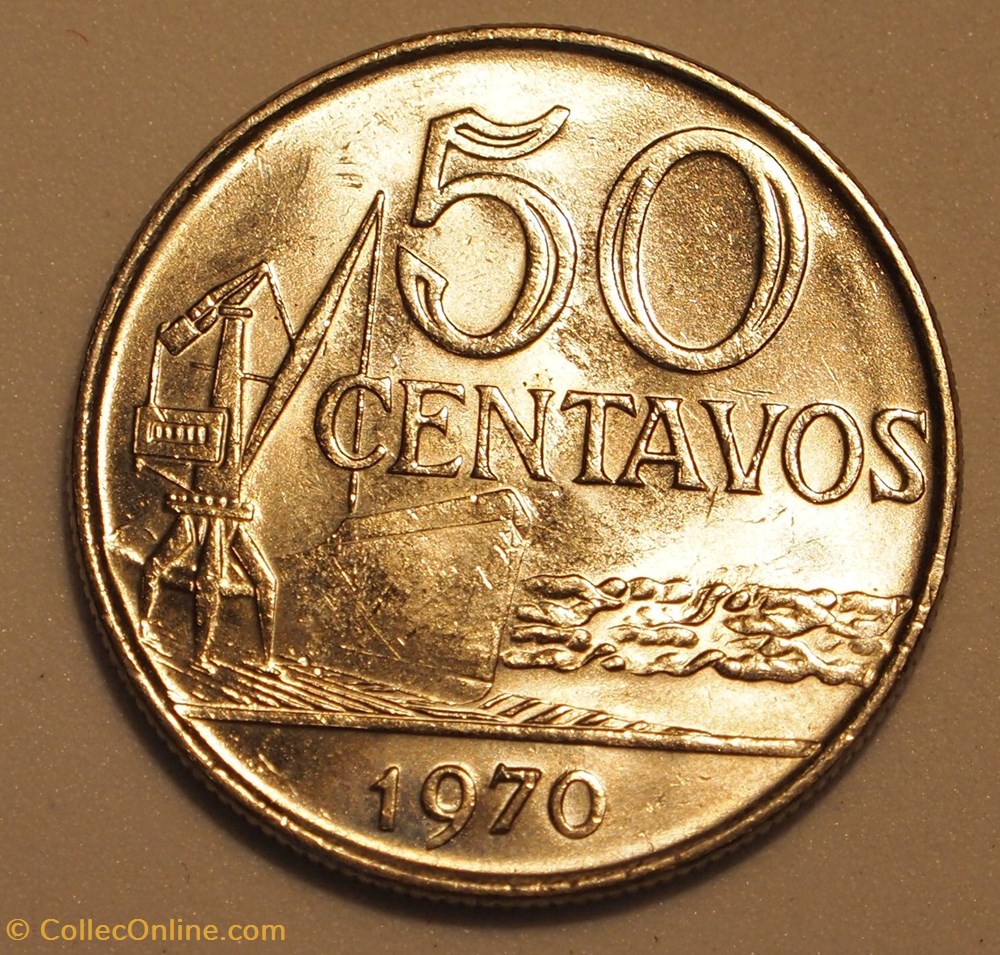50 Centavos - 1970 monnaie monde bresil 50 centavos 1970