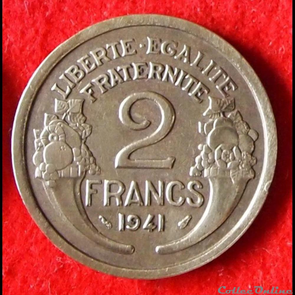 Morlon - 2 Francs - 1941 monnaies monde france morlon 2 francs 1941