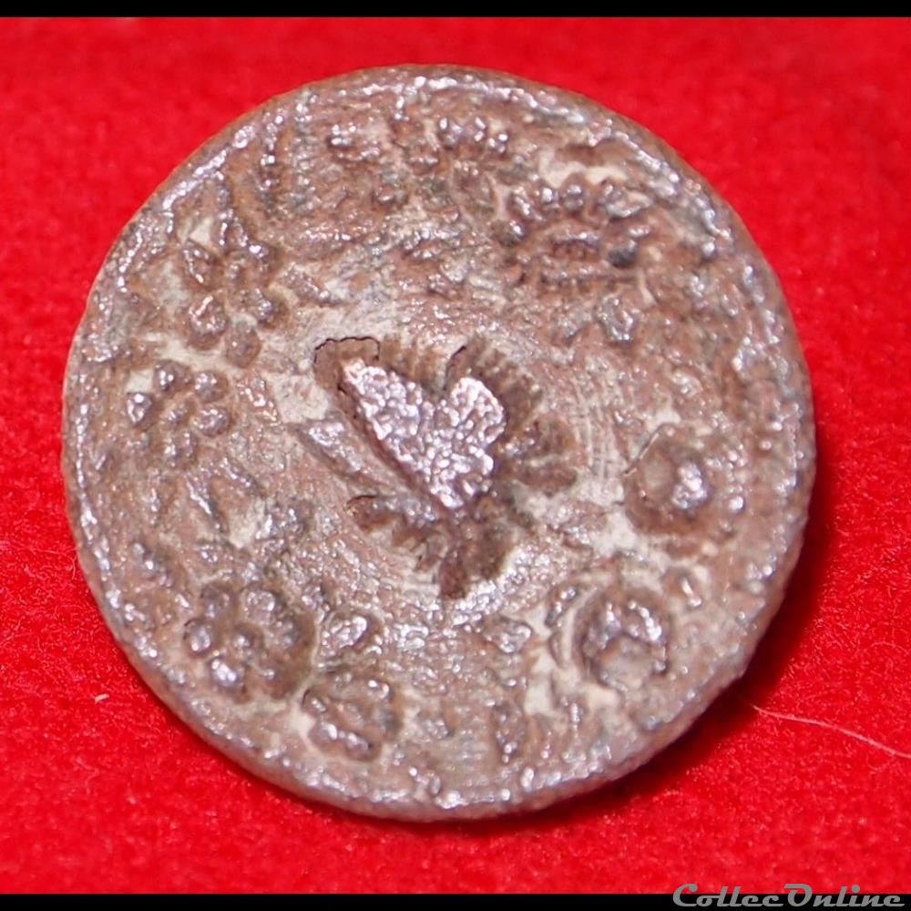 Civil - Motif floral bouton infanterie civil motif floral
