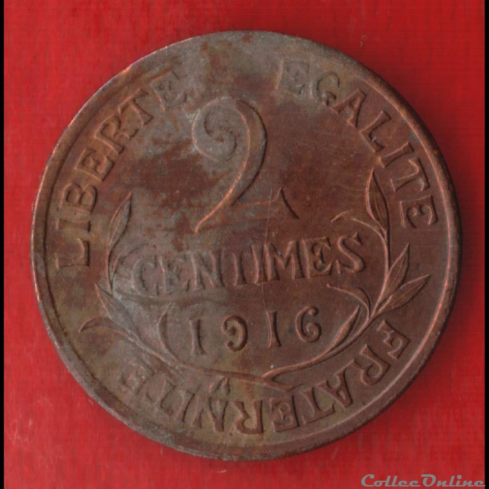 Dupuis - 2 Centimes - 1916 monnaies monde france dupuis 2 centimes 1916