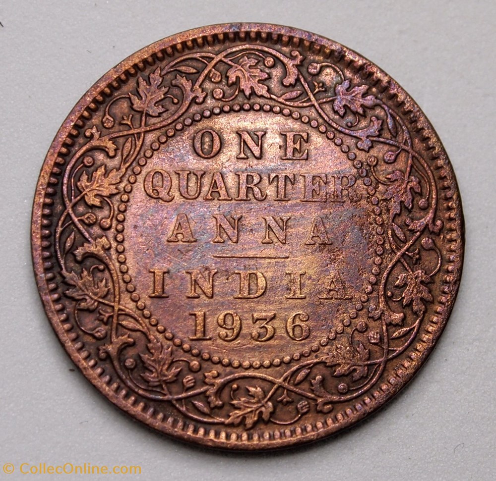 1/4 Anna - 1936 monnaie monde inde 1 4 anna 1936