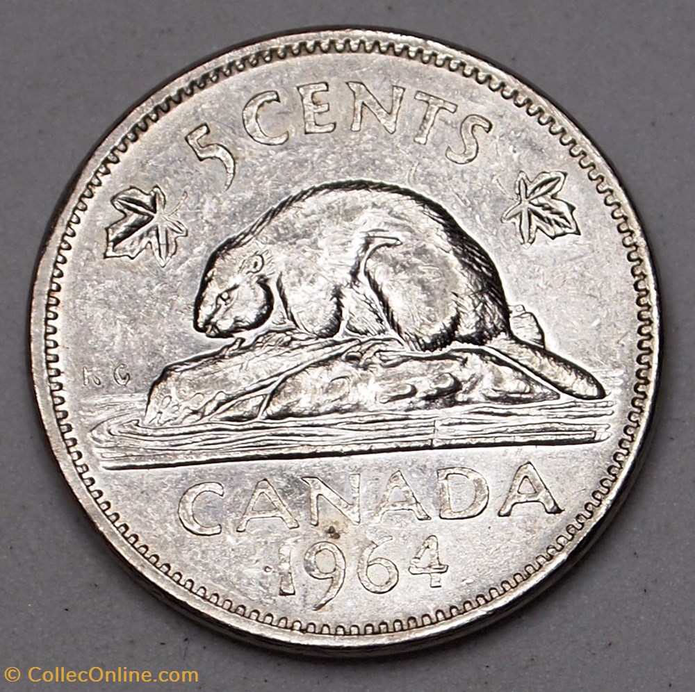 5 Cents - 1964 monnaies monde canada 5 cents 1964
