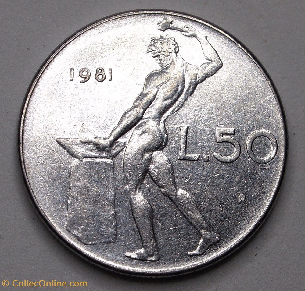 50 Lires - 1981 R monnaies monde italie 50 lires 1981 r