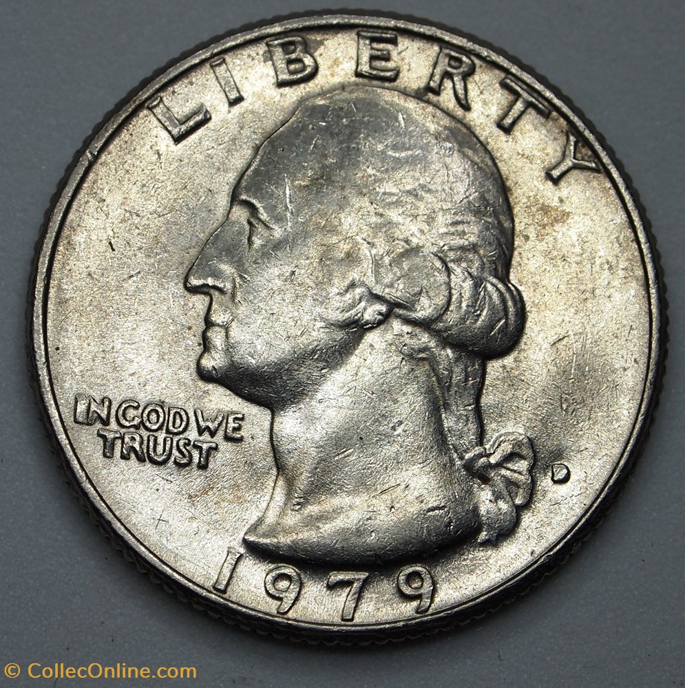 1/4 dollar ( 25 cents ) - 1979 D monnaie monde etat uni 1 4 dollar 25 cents 1979 d