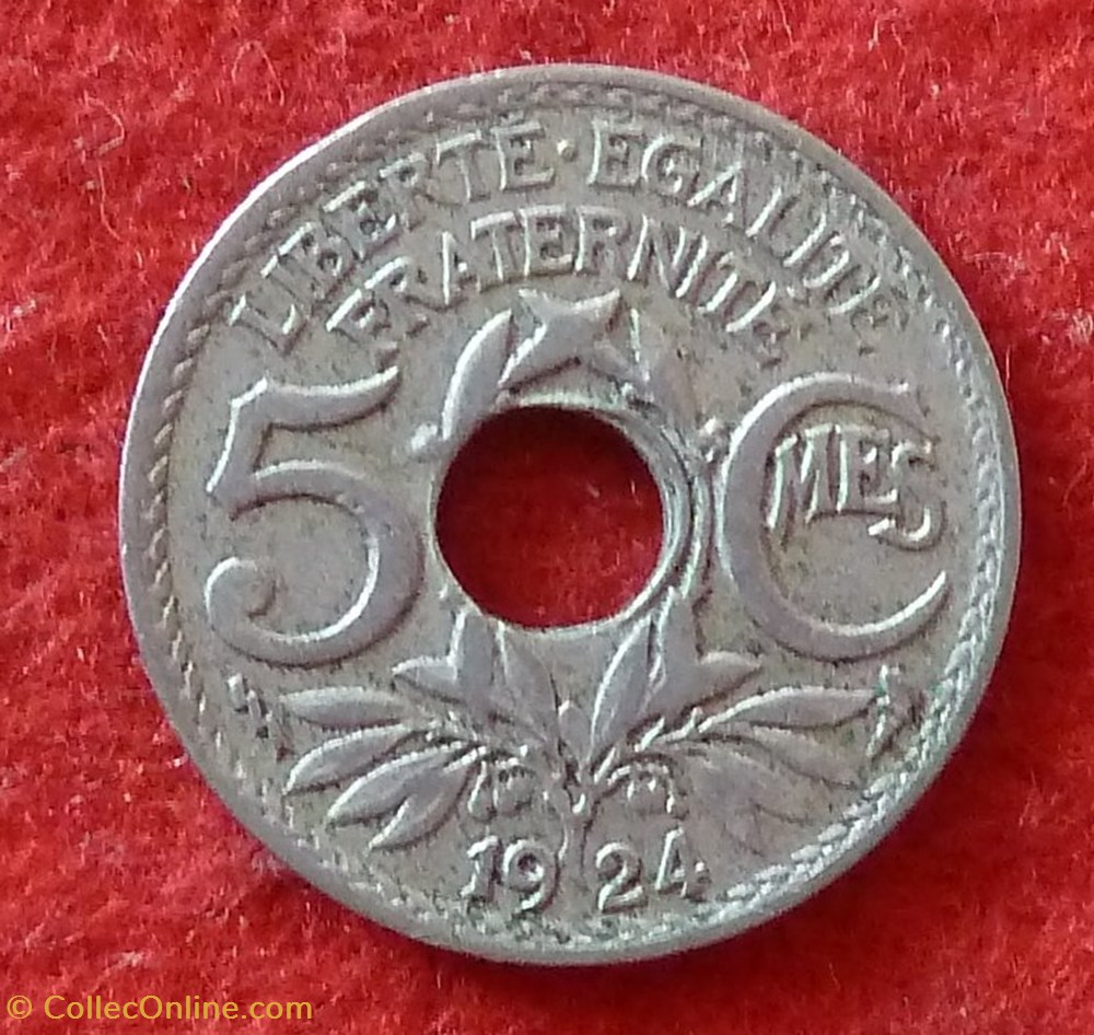 Lindauer - 5 Centimes - 1924 Eclair monnaies monde france lindauer 5 centimes 1924 eclair