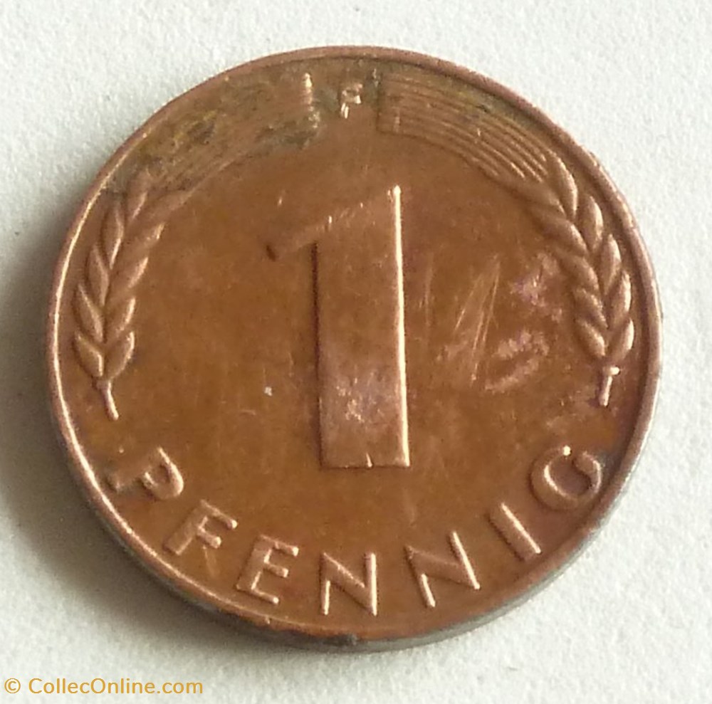1 Pfennig - 1950 F monnaies monde allemagne 1 pfennig 1950 f