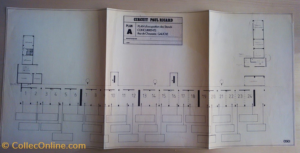 Plan stands 1986 circuit Paul Ricard sport plan stands 1986 circuit paul ricard