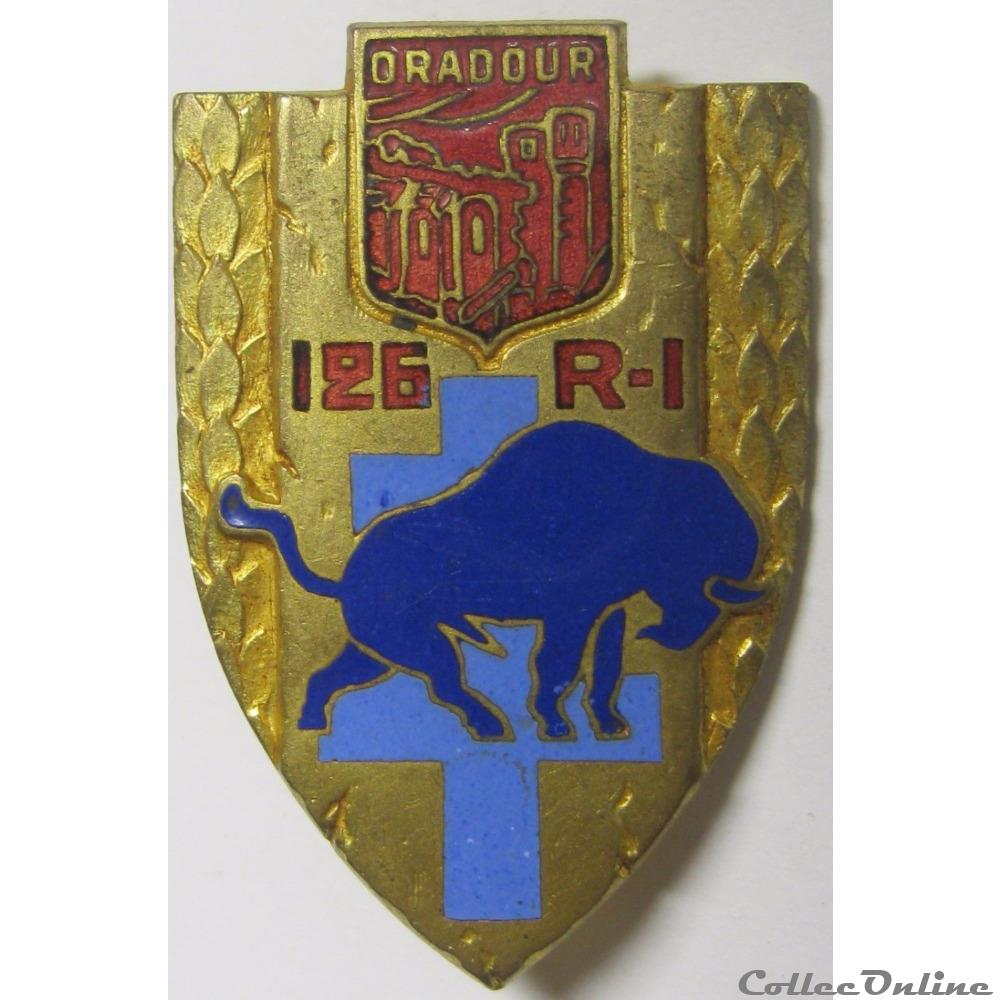 militarium medaille insigne 126 regiment infanterie
