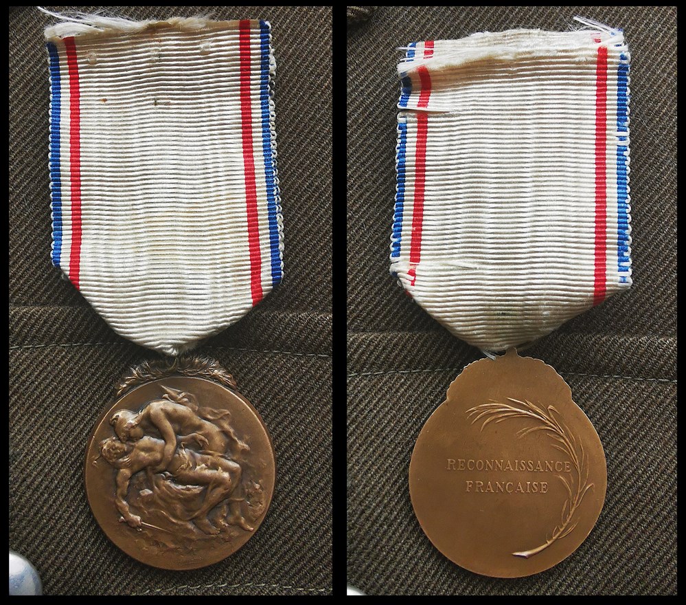 medailles medaille de la reconnaissance francaise 1917 1er modele