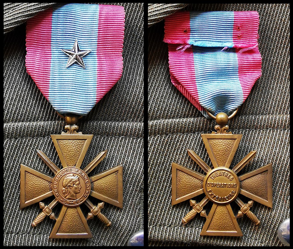 Croix de Guerre des Théâtres d’Opérations Extérieurs - TOE (1921) medailles france croix de guerre des theatres d operations exterieurs toe 1921