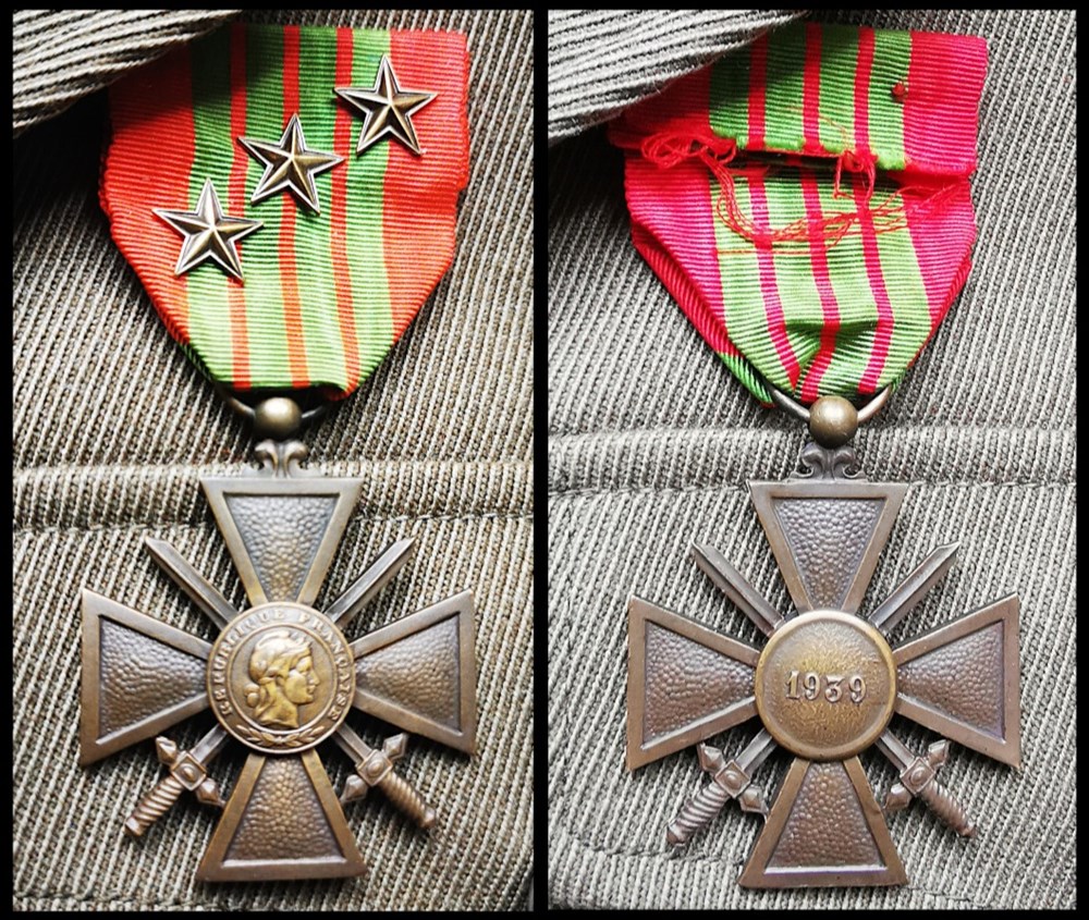Croix de Guerre 1939 militaria medailles insignes croix de guerre 1939