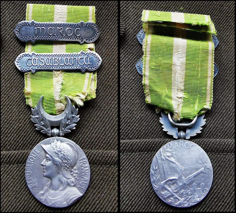 militaria medailles insignes medaille commemorative du maroc 1909