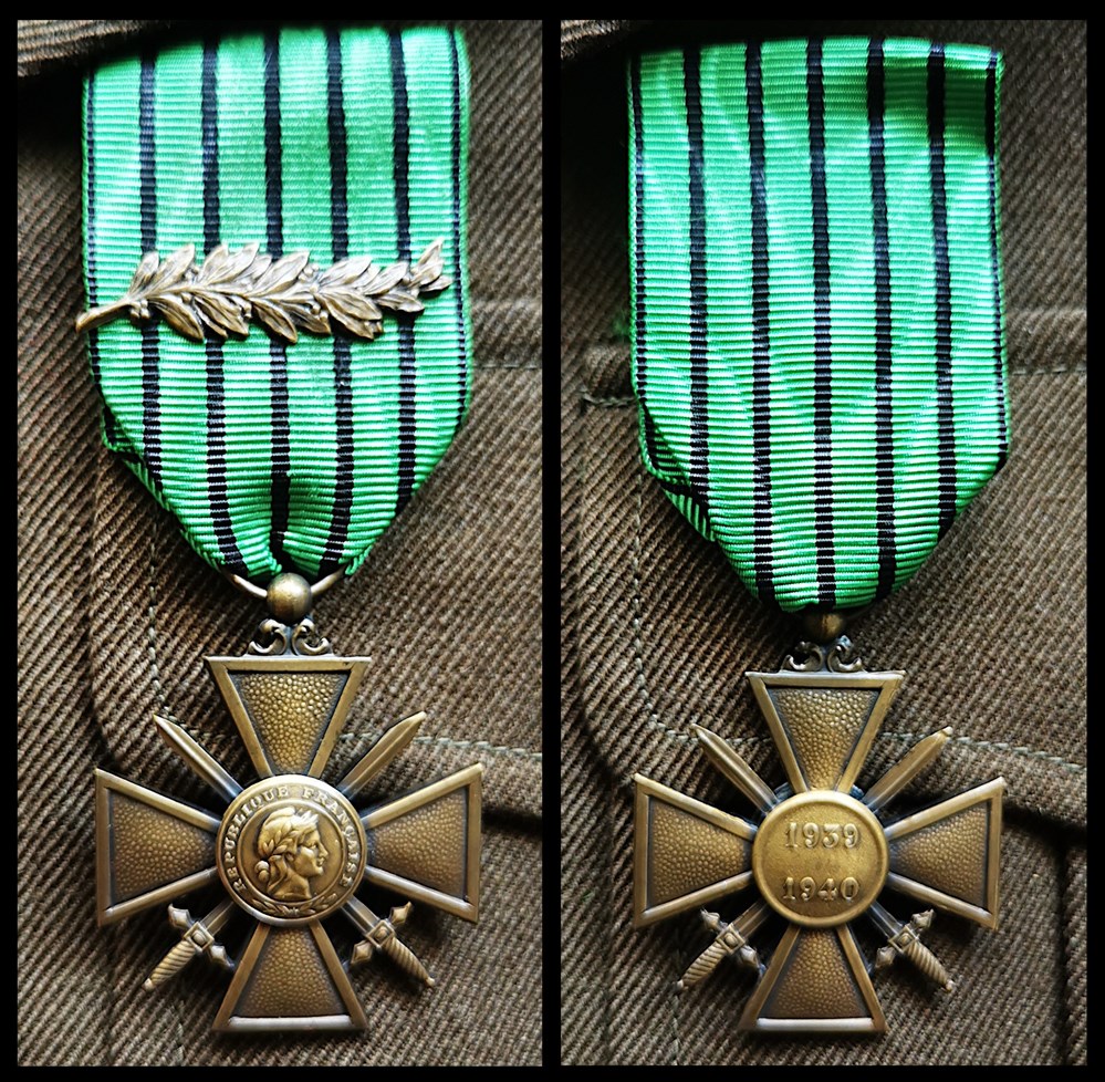 militaria medailles insignes croix de guerre 1939 1940 1941 etat francais gouvernement de vichy
