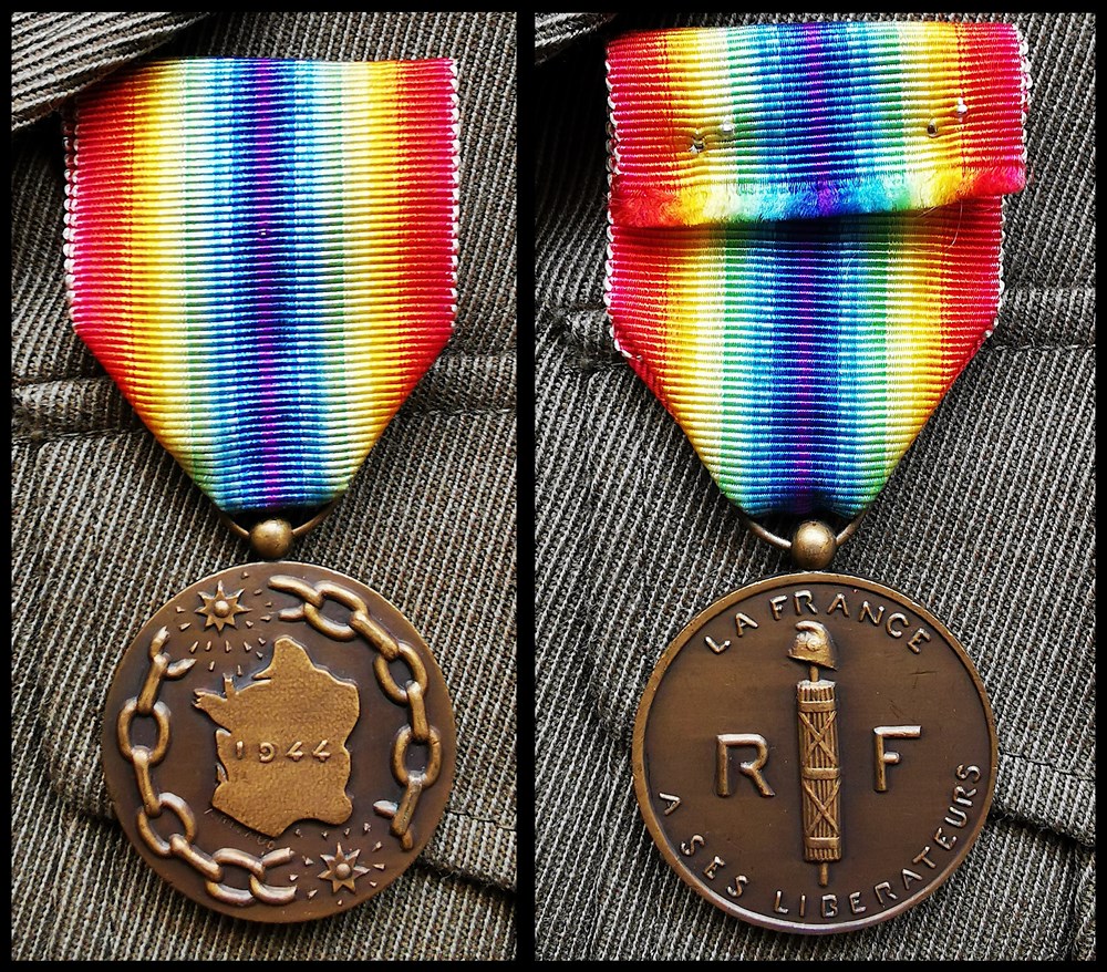 militaria medailles insignes medaille de la france liberee 1948