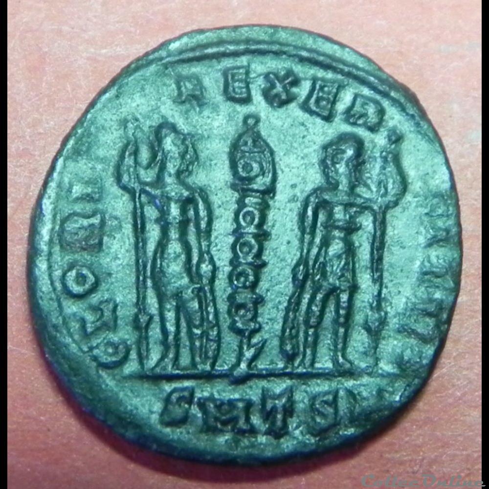 monnaie antique romaine constantin i gloria exercitvs caess 330 335