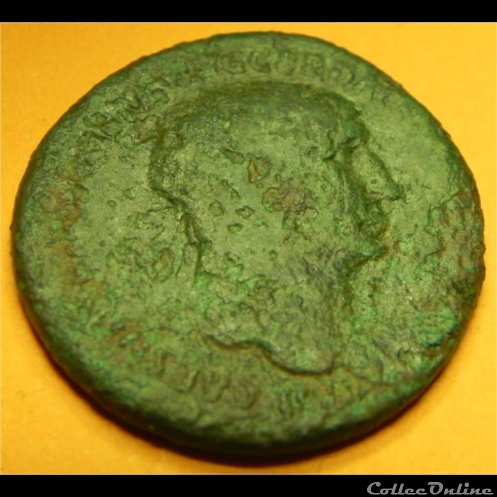 Trajan S P Q R OPTIMO - PRINCIPI/ S|C dupondius 4 monnaie antique romaine trajan s p q r optimo principi s c dupondius