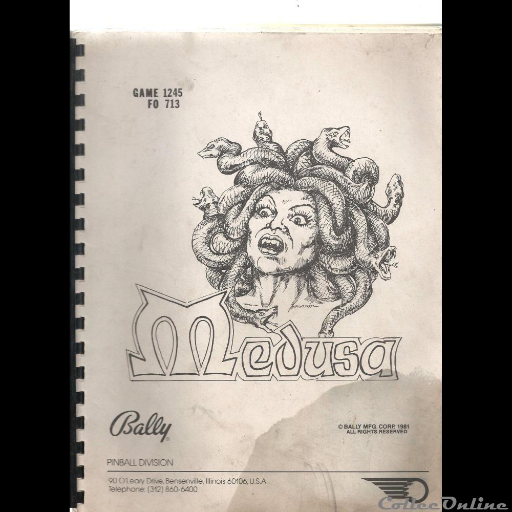 jeux jouet de bar arcade mandat territoriaux manuel flipper bally medusa 1981