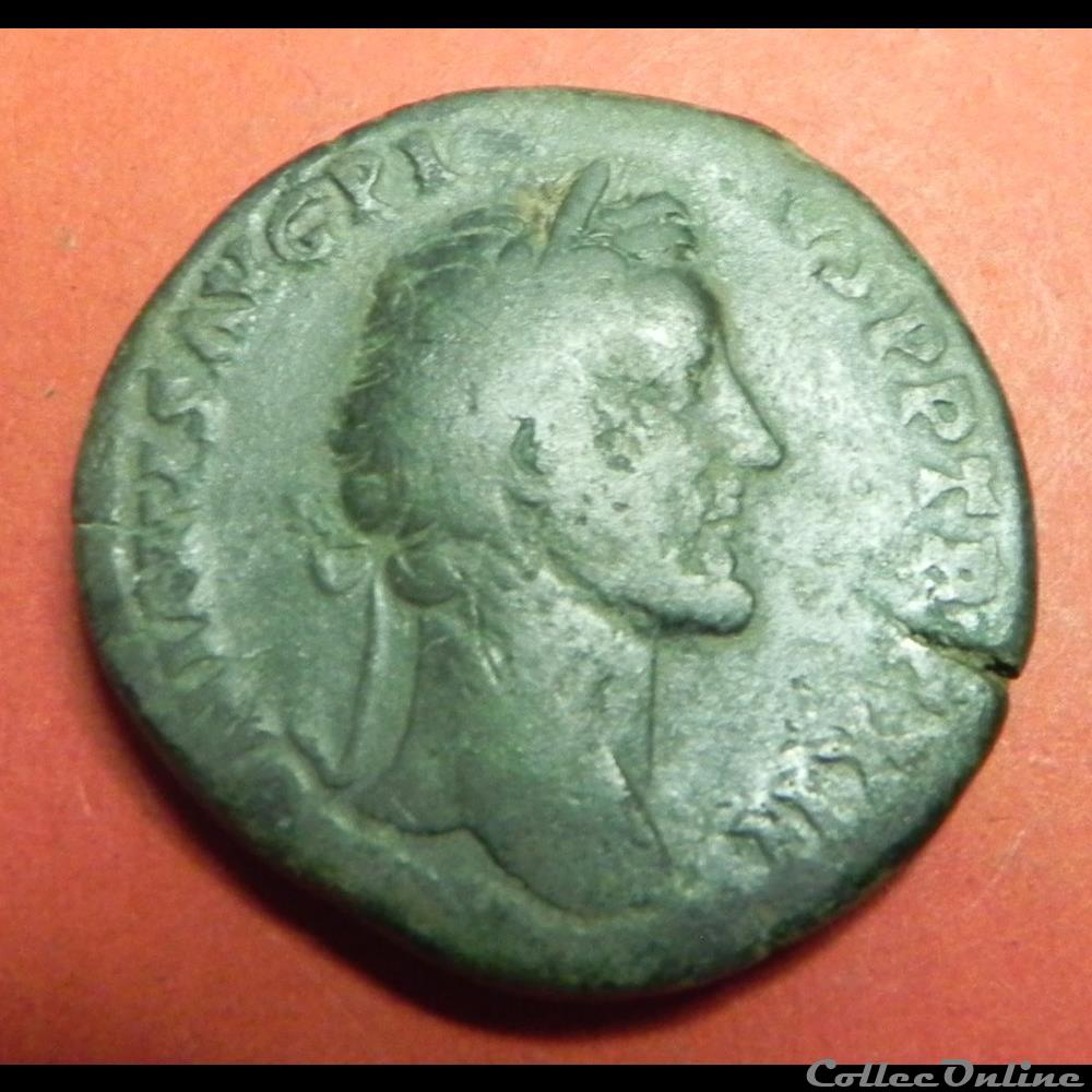 sesterce Antonin le Pieux romaine monnaie antique sesterce antonin le pieux romaine