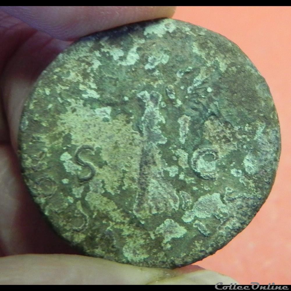 monnaie antique romaine neron tete a gauche