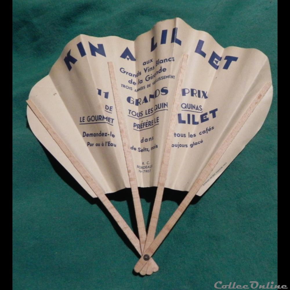 vetement accessoire quiquinas kina lillet eventail publicitaire